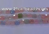 CMG262 15.5 inches 16*16mm faceted square morganite beads