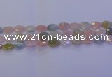 CMG271 15.5 inches 8*12mm faceted flat teardrop morganite beads