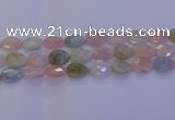 CMG273 15.5 inches 12*16mm faceted flat teardrop morganite beads