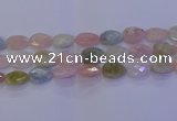 CMG274 15.5 inches 13*18mm faceted flat teardrop morganite beads