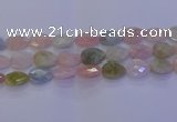 CMG275 15.5 inches 15*20mm faceted flat teardrop morganite beads