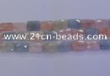 CMG280 15.5 inches 13*18mm faceted rectangle morganite beads