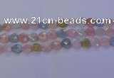 CMG283 15.5 inches 10*10mm faceted heart morganite beads