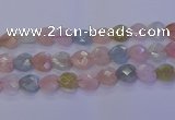 CMG286 15.5 inches 16*16mm faceted heart morganite beads