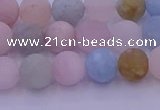 CMG302 15.5 inches 8mm round matte morganite beads wholesale