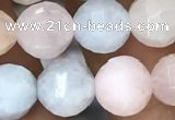 CMG308 15.5 inches 8mm faceted round morganite beads