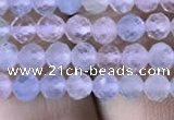 CMG325 15.5 inches 4mm faceted round morganite gemstone beads