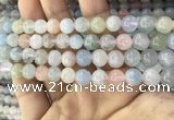 CMG342 15.5 inches 8mm round natural morganite beads