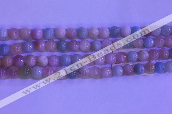 CMG361 15.5 inches 6mm round natural morganite gemstone beads