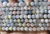 CMG386 15.5 inches 6mm faceted round morganite beads wholesale