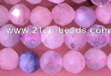 CMG396 15.5 inches 4mm faceted round morganite beads wholesale