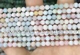 CMG401 15.5 inches 4mm round morganite beads wholesale