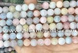 CMG403 15.5 inches 8mm round morganite beads wholesale