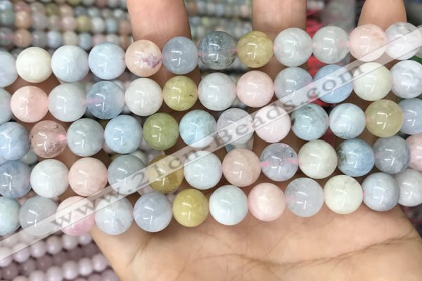 CMG404 15.5 inches 10mm round morganite beads wholesale