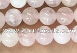 CMG408 15.5 inches 4mm round pink morganite beads wholesale