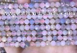 CMG415 15.5 inches 6mm faceted round morganite gemstone beads