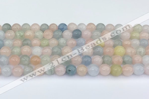 CMG431 15.5 inches 8mm round morganite beads wholesale