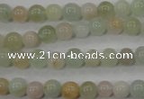 CMG51 15.5 inches 6mm round natural morganite beads wholesale