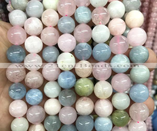 CMG519 15 inches 12mm round morganite gemstone beads