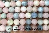CMG519 15 inches 12mm round morganite gemstone beads
