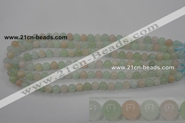 CMG52 15.5 inches 8mm round natural morganite beads wholesale