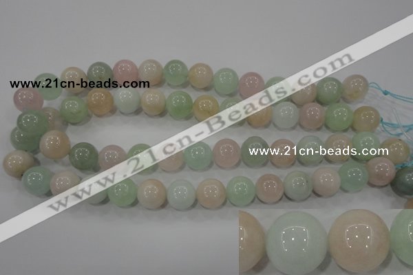 CMG55 15.5 inches 14mm round natural morganite beads wholesale