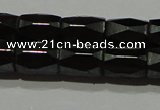 CMH105 15.5 inches 5*8mm faceted tube magnetic hematite beads