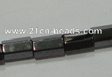 CMH108 15.5 inches 5*8mm faceted tube magnetic hematite beads