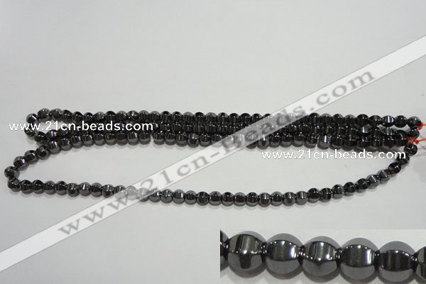 CMH129 15.5 inches 6*6mm pumpkin magnetic hematite beads