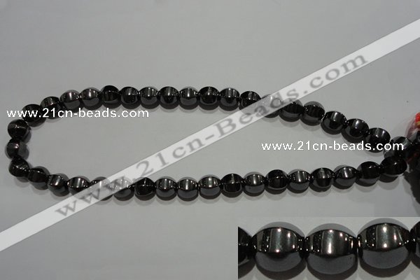 CMH130 15.5 inches 10*10mm pumpkin magnetic hematite beads