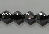 CMH136 15.5 inches 8*8mm faceted bicone magnetic hematite beads