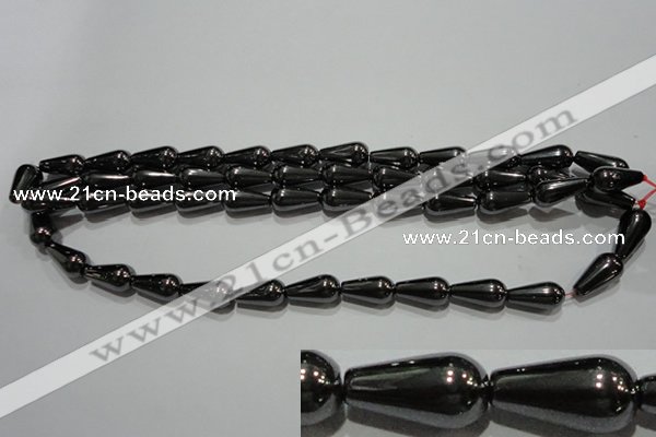 CMH140 15.5 inches 8*16mm teardrop magnetic hematite beads