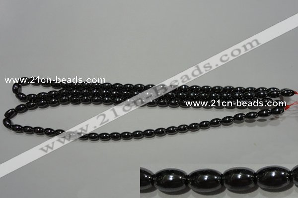 CMH146 15.5 inches 5*8mm rice magnetic hematite beads wholesale