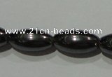 CMH148 15.5 inches 6*12mm rice magnetic hematite beads wholesale