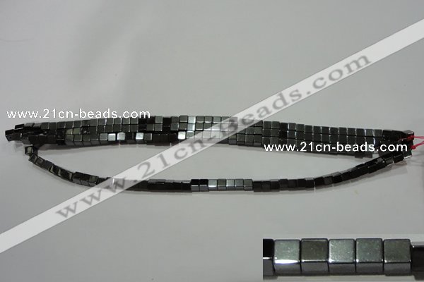 CMH159 15.5 inches 4*4mm cube magnetic hematite beads wholesale