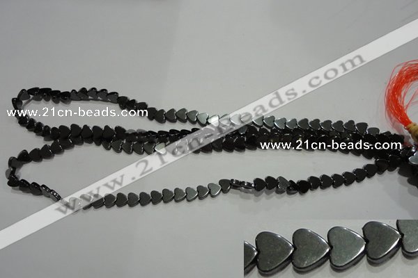 CMH174 15.5 inches 6*6mm heart magnetic hematite beads wholesale