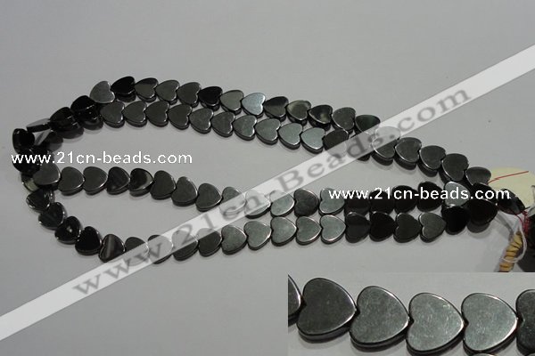 CMH175 15.5 inches 10*10mm heart magnetic hematite beads wholesale