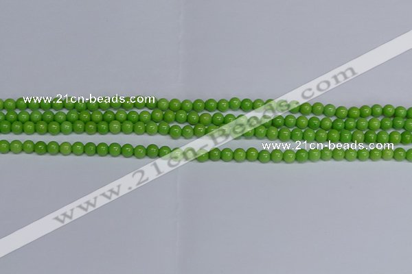 CMJ113 15.5 inches 4mm round Mashan jade beads wholesale