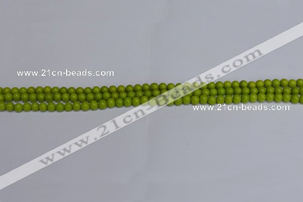 CMJ267 15.5 inches 4mm round Mashan jade beads wholesale