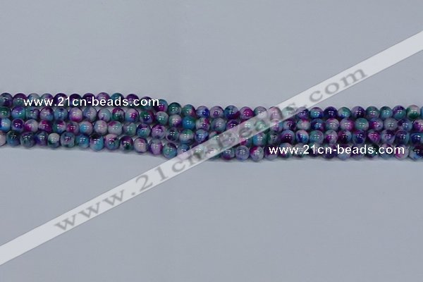 CMJ407 15.5 inches 4mm round rainbow jade beads wholesale