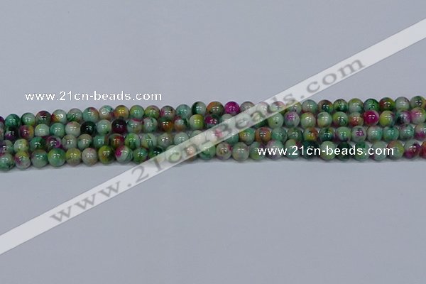 CMJ415 15.5 inches 6mm round rainbow jade beads wholesale