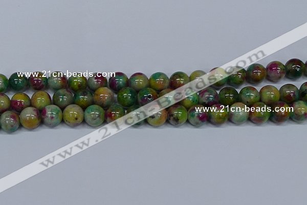 CMJ418 15.5 inches 12mm round rainbow jade beads wholesale