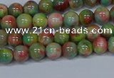 CMJ422 15.5 inches 6mm round rainbow jade beads wholesale