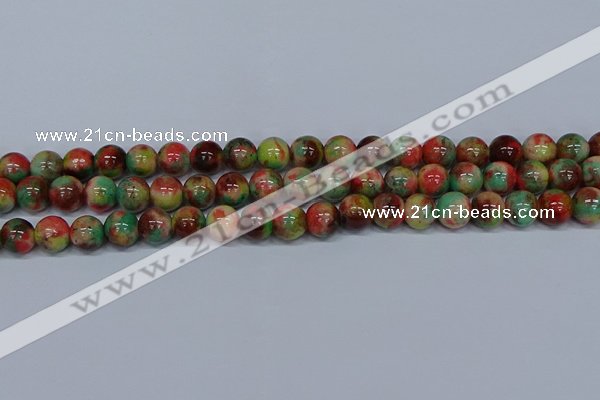 CMJ424 15.5 inches 10mm round rainbow jade beads wholesale