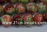 CMJ425 15.5 inches 12mm round rainbow jade beads wholesale