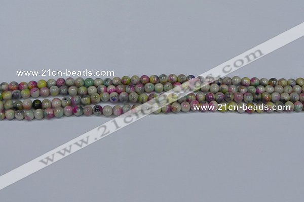 CMJ435 15.5 inches 4mm round rainbow jade beads wholesale