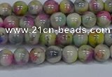 CMJ436 15.5 inches 6mm round rainbow jade beads wholesale