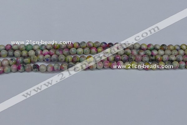 CMJ436 15.5 inches 6mm round rainbow jade beads wholesale