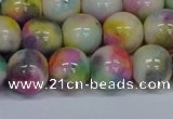 CMJ439 15.5 inches 12mm round rainbow jade beads wholesale