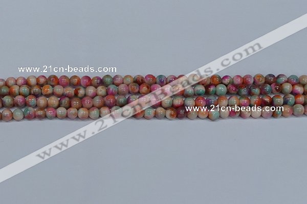 CMJ443 15.5 inches 6mm round rainbow jade beads wholesale